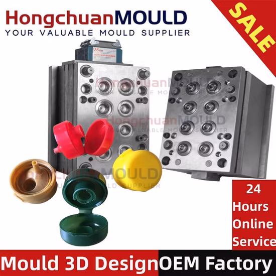 Molde de moldeo por inyección de 8 cavidades para diseñador de moldes de tapas de detergente