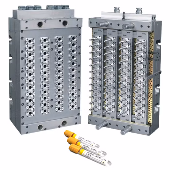 Molde de inyección de canal caliente personalizado/Molde de tubo de extracción de sangre al vacío/Molde de tubo de PET/Moldeo de inyección de tubo de ensayo/Molde de tubos de centrífuga