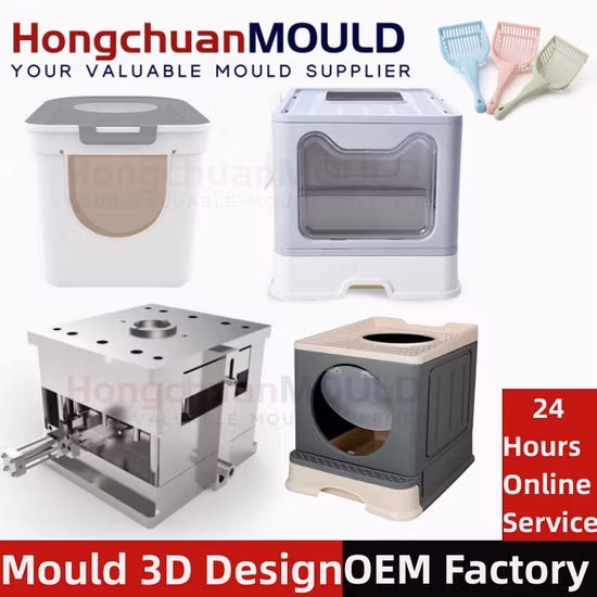 Molde de moldeo por inyección de caja de transporte de mascotas de plástico de molde de Hongchuan